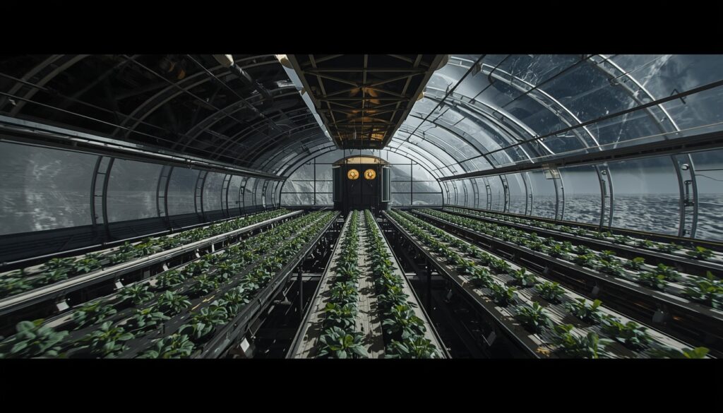 Lunar Greenhouse Growing Food