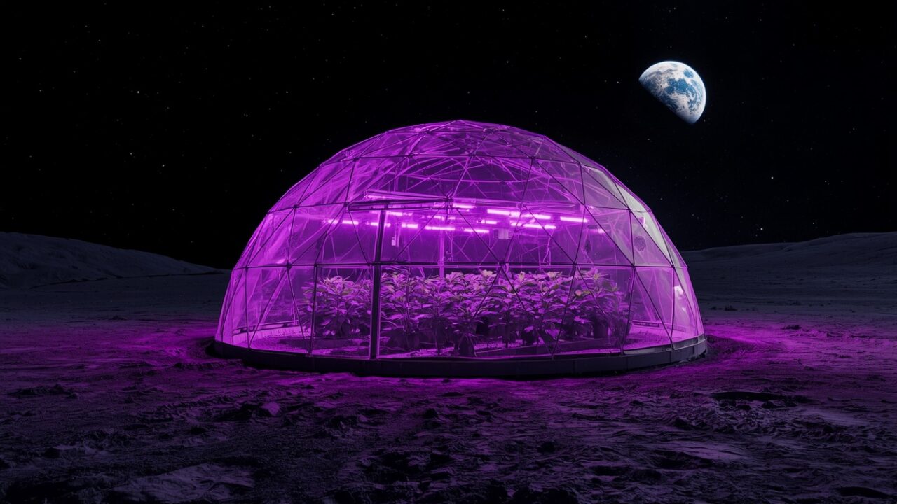 Lunar Greenhouse Growing Food